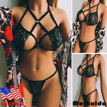 Load image into Gallery viewer, Hollow Out Bralette Lingerie Set