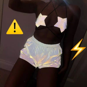 Sexy Reflective Booty Shorts